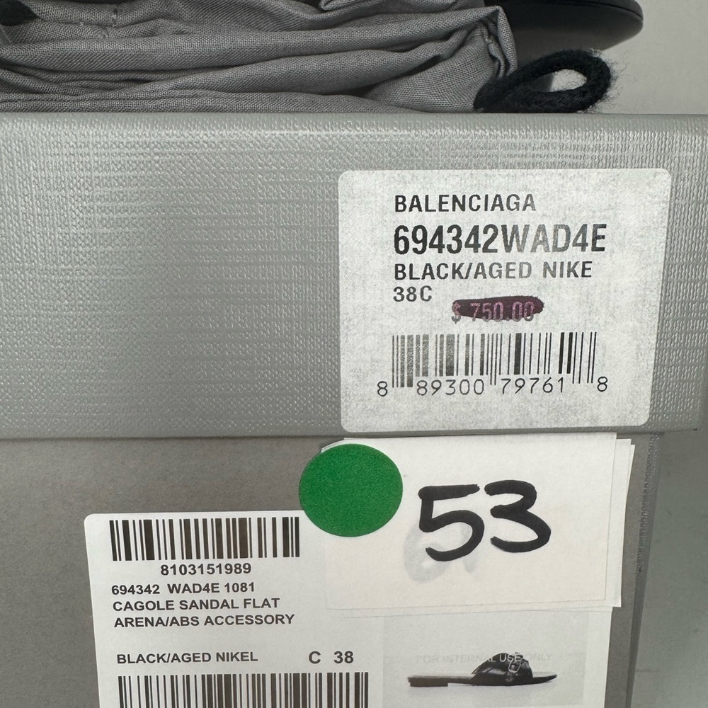 Balenciaga Le Cagole Women’s Slide Sandal Black Colo Size 38 New. - Picture 10 of 11